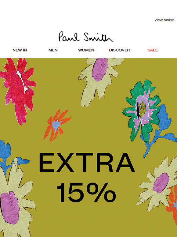 Sale: 15% off when you spend £200