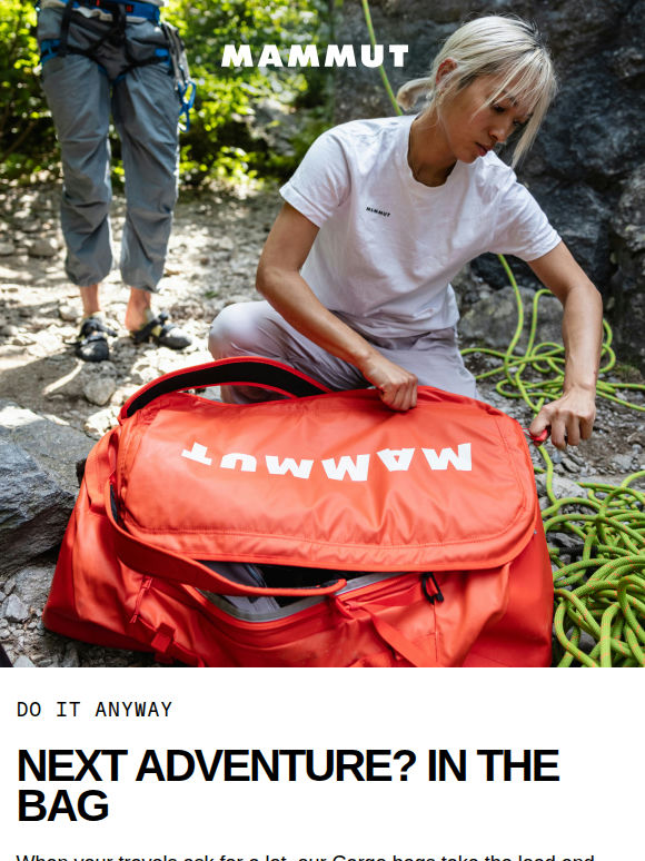 Get set with athlete-tested, durable Cargo bags 💪
