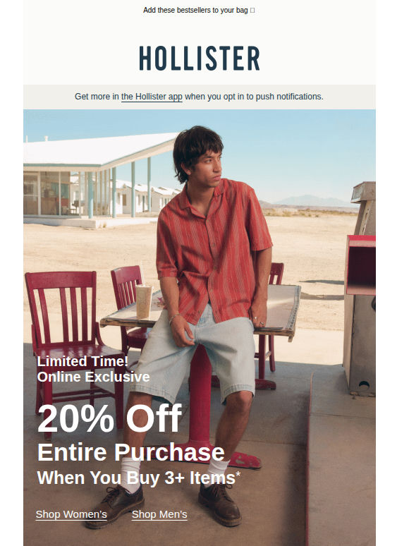 Online exclusive: buy more, save more.