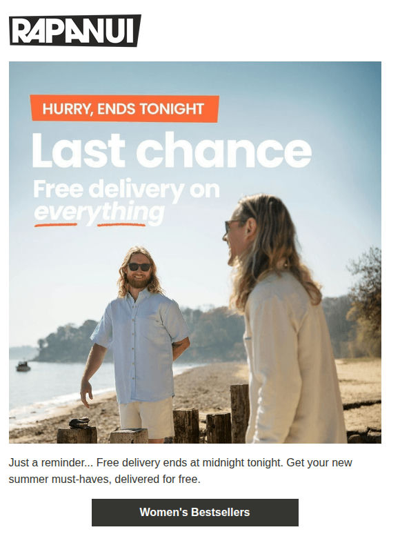 Last Chance For Free Delivery: Ends Tonight