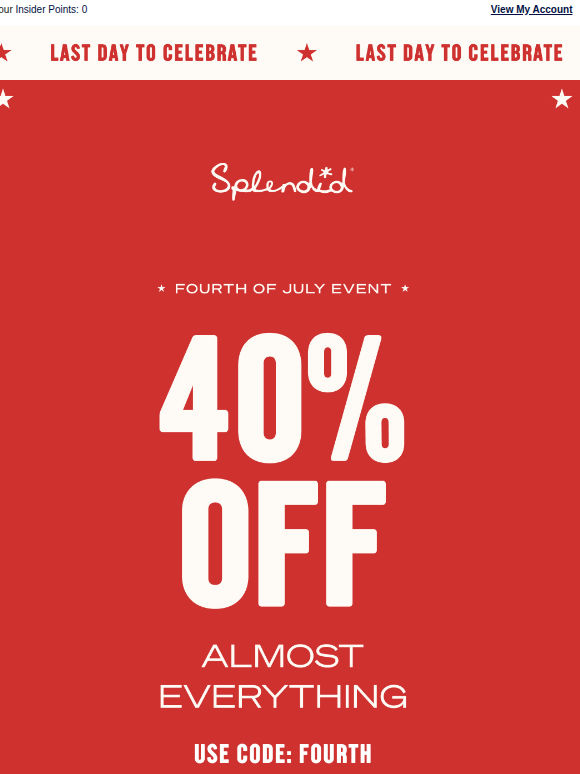 Your 40% OFF Ends Tonight