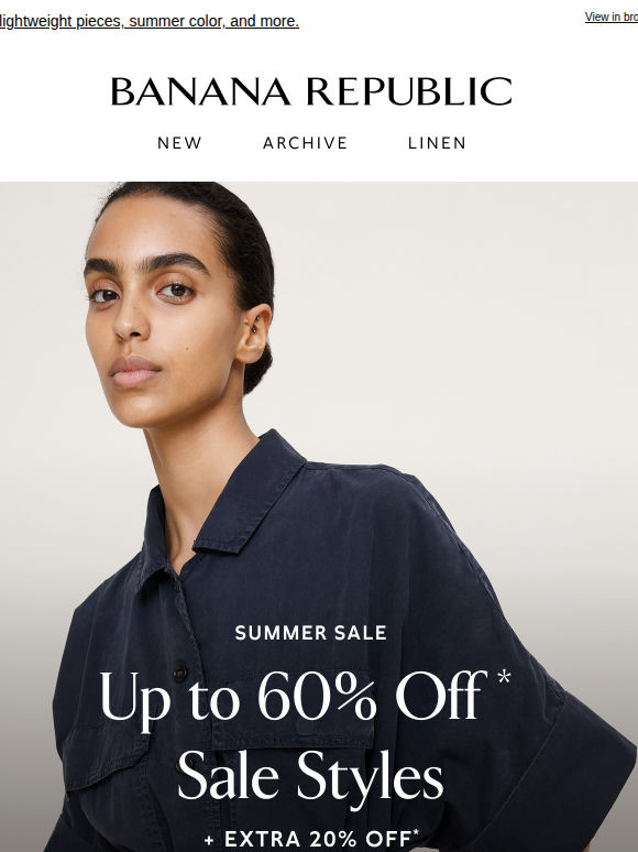 Sale is now an extra 20% off — it's Summer Sale