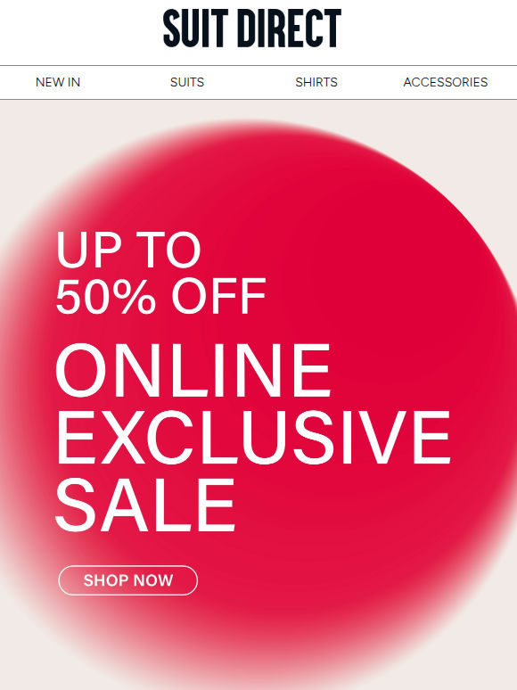 Up to 50% Off Suits & More