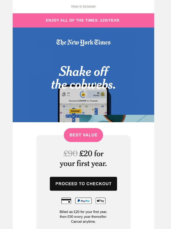 Stay curious. And current. Save: £20/year.