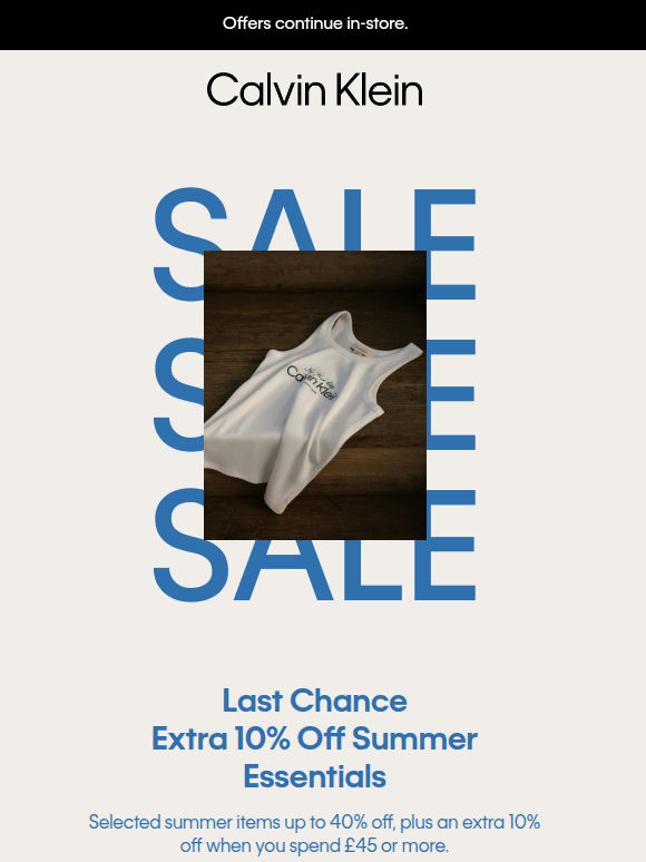 Last Chance: Up to 40% Off Summer Essentials