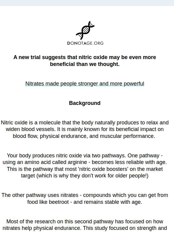Study: Nitrates Improve Strength And Power