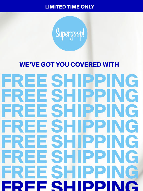 FREE shipping on SPF for a limited time