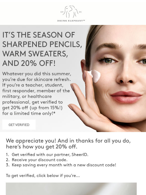 Well, hi, 20% off.