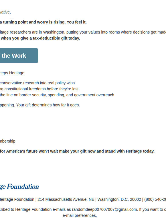 Help the fight for America's future