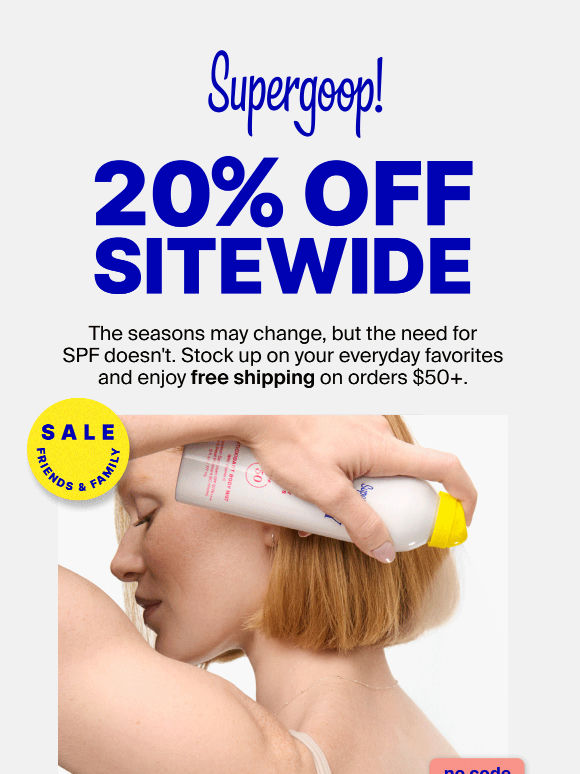 20% off SPF: stock up on sunscreen essentials