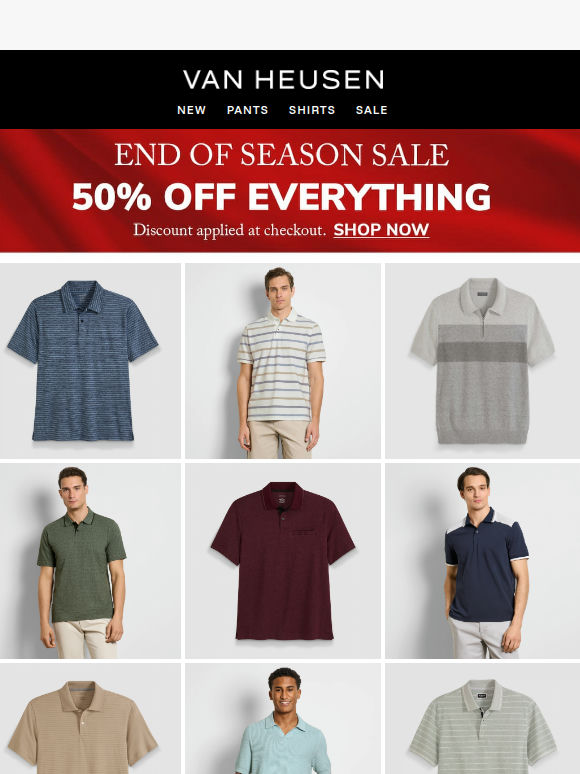 Long Weekend Savings: 50% OFF EVERYTHING