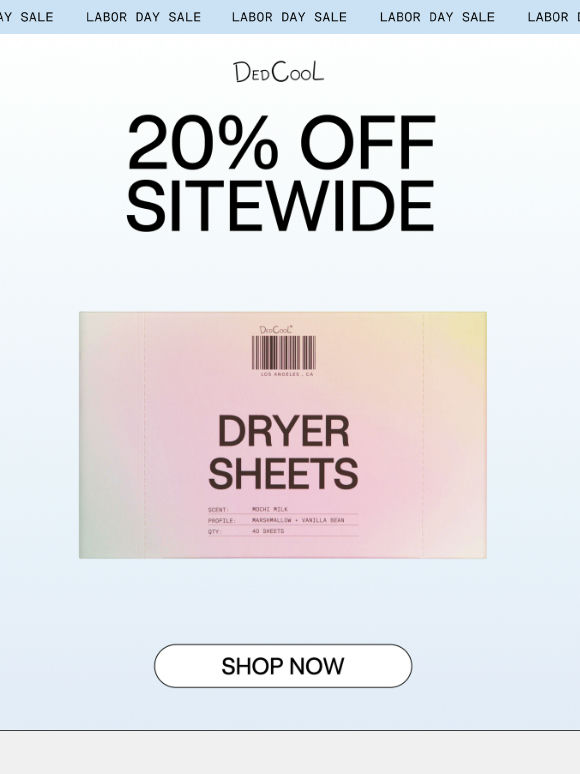 Don’t forget: 20% OFF