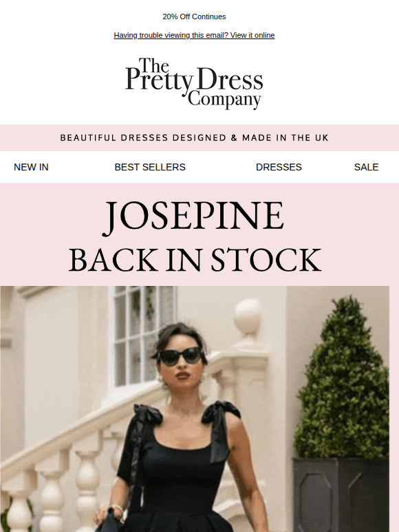 Look who’s back, Josephine, 20% Off continues this weekend 🤩