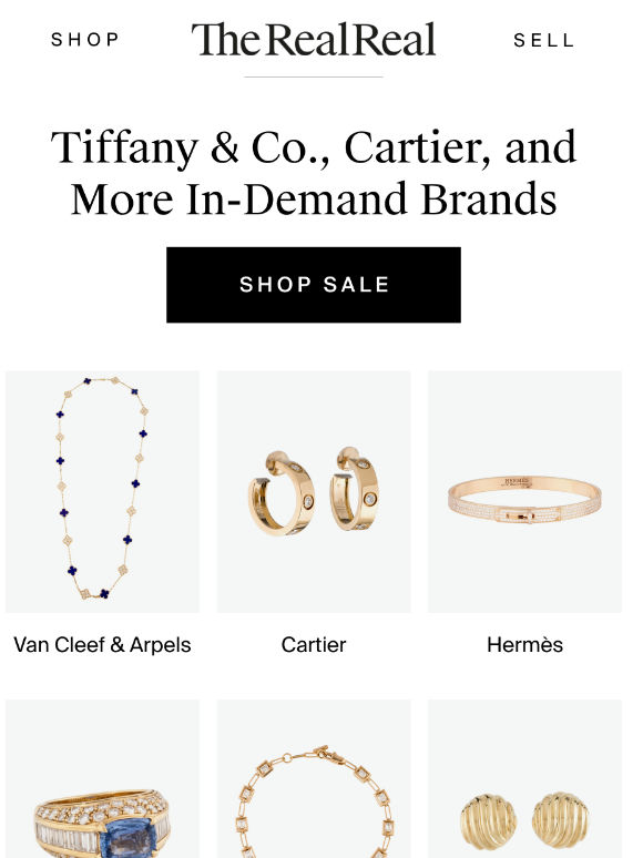 Tiffany & Co., Cartier & more on sale