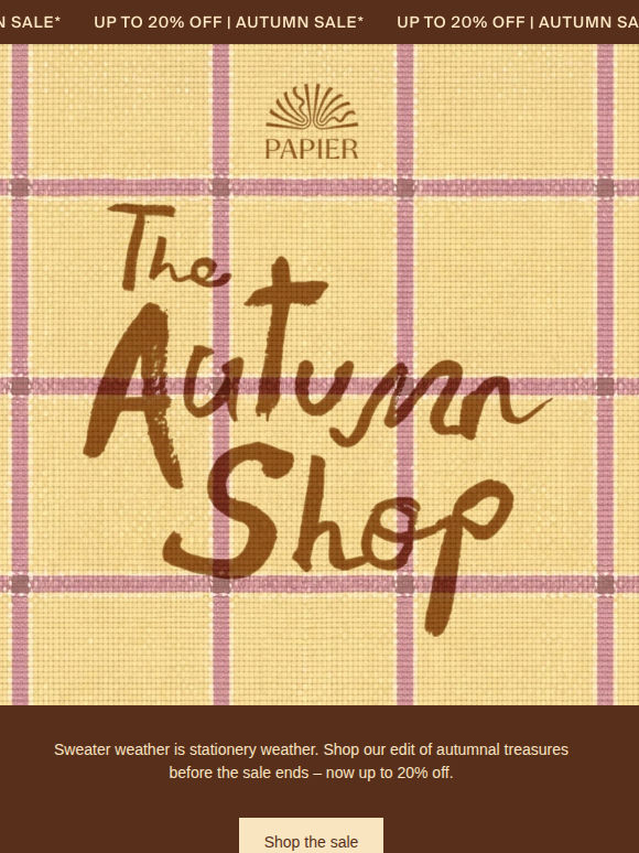 The autumn shop is open (& up to 20% off)