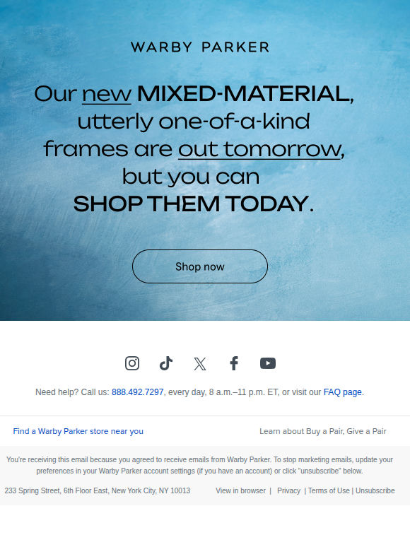 Shop our new collection early!