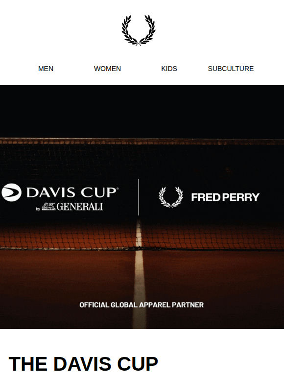 Fred Perry: The Davis Cup by Generali's Official Apparel Partner