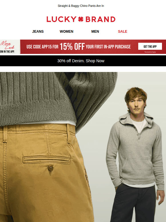 NEW: Chino Pants For Fall (Plus 30% Off Denim)