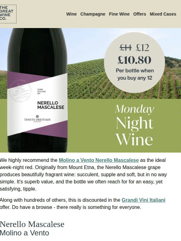 Our Recommended Monday Night Wine