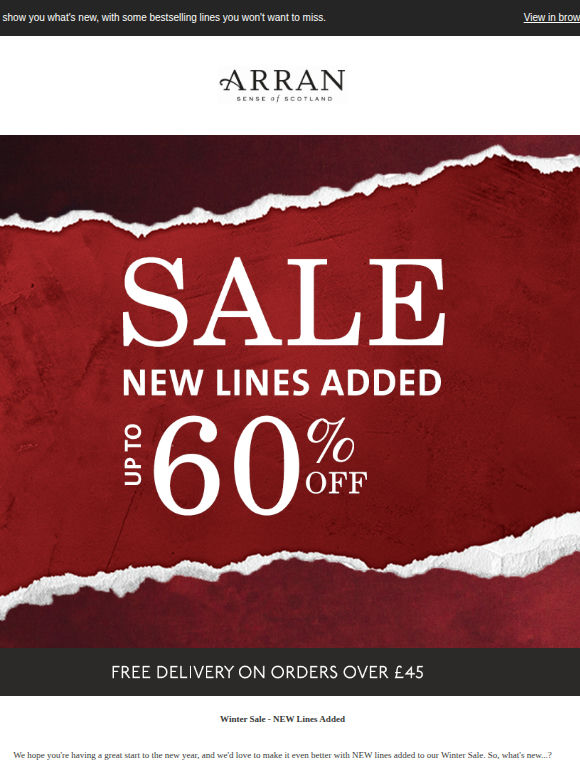 Winter Sale | New Lines Added