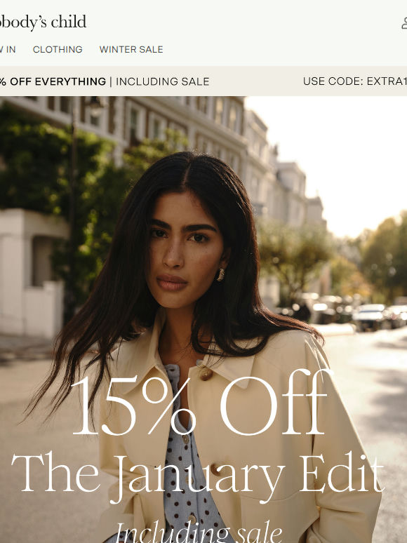 15% off the January edit 