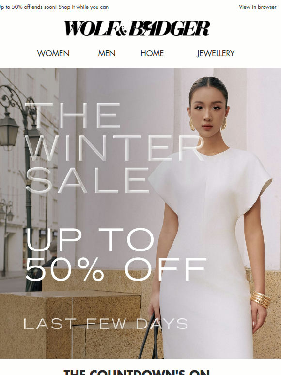 LAST FEW DAYS OF SALE