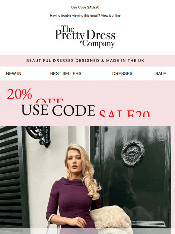 Bestsellers Back in Stock 20% Off with SALE20