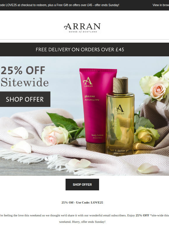 25% OFF Site-Wide 💌 Your Exclusive Offer