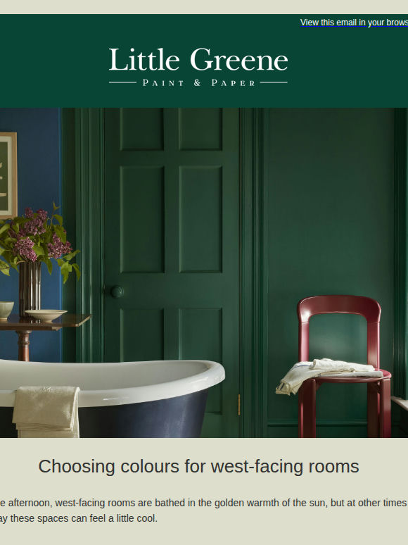 Colours for west-facing rooms...