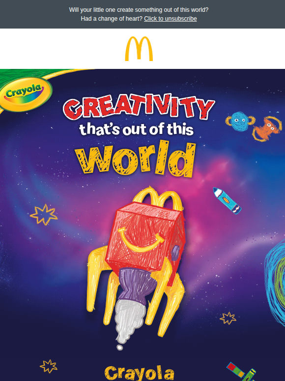 Crayola just landed in Happy Meal® 🚀 🖍️