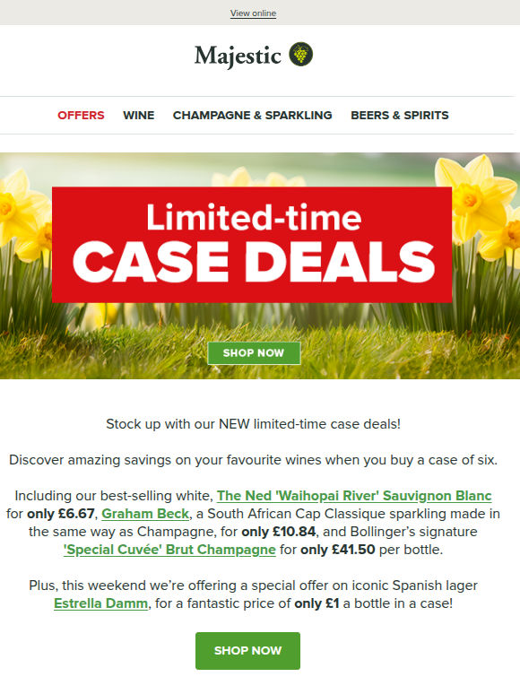 NEW limited-time case deals: The Ned £6.67, Bollinger £41.50 & Graham Beck £10.84