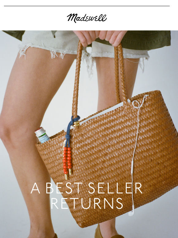 Back in: the Signature Woven Tote