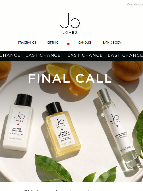 Last Chance: Gift from Jo