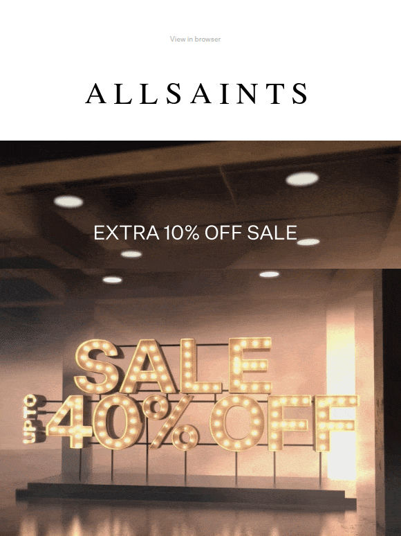 Ends Today – Extra 10% Off Sale