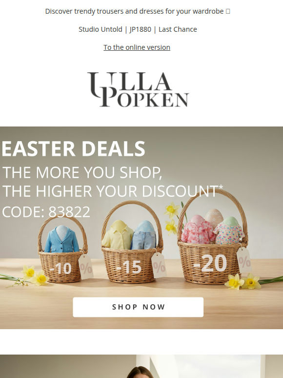 Save up to 20% off & secure new favourite looks 🛍️