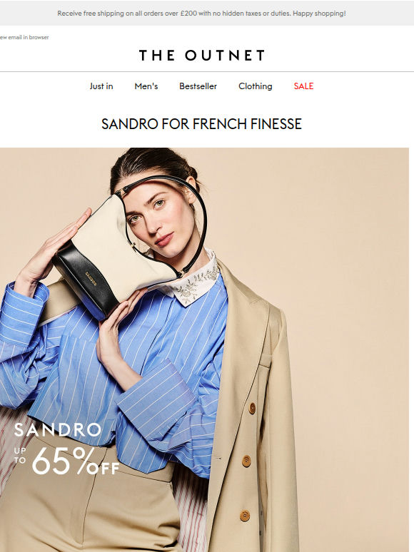 Sandro at up to 65% off, we see you!