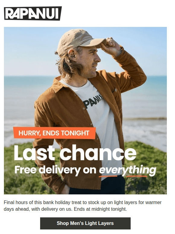 Last Chance For Free Delivery: Ends Tonight