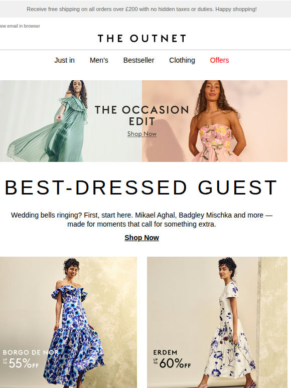 Wedding guest-ready glamour