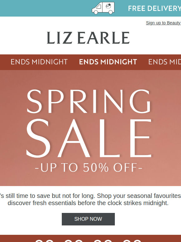 Ends midnight: Up to 50% off this Spring Sale 🌸