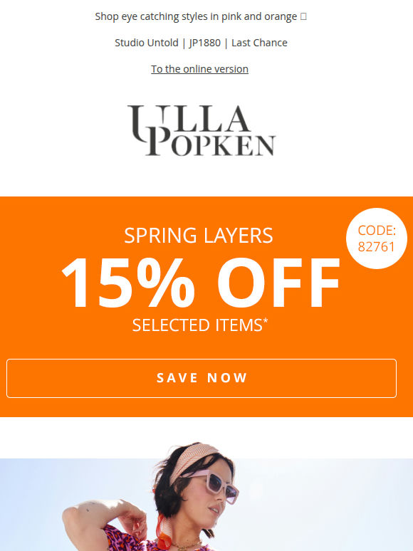Get 15% off spring colours now 🌿