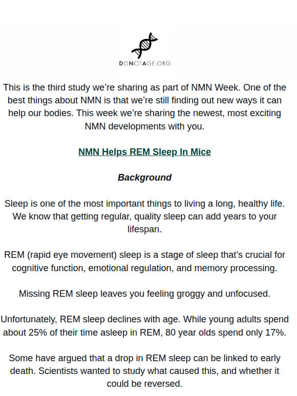 Study: NMN Boosts Sleep Quality 💤