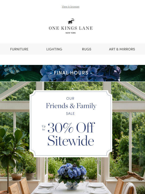 🔥 Final Hours — Up to 30% Off Sitewide Ends Tonight