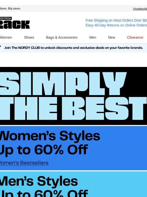 Best-selling women's styles up to 60% off