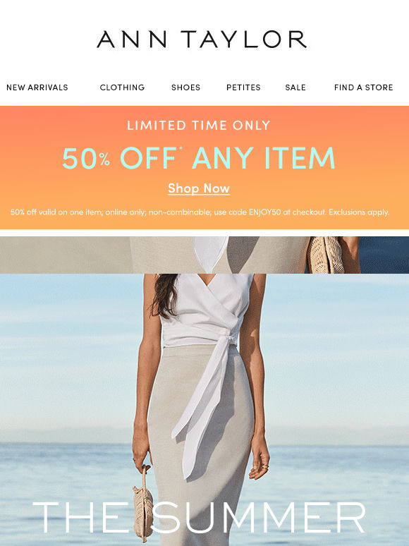 Your Choice: 50% Off Any Item*