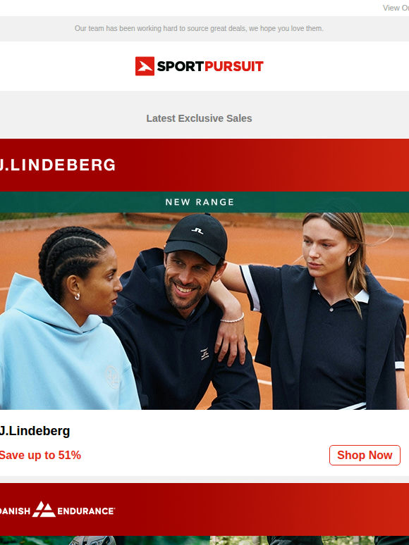 J Lindeberg - New Range | Danish Endurance | Didriksons | GANT | Sleeping Bags and Mats | Up to 65% Off!