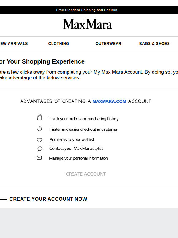 Create Your My Max Mara Account