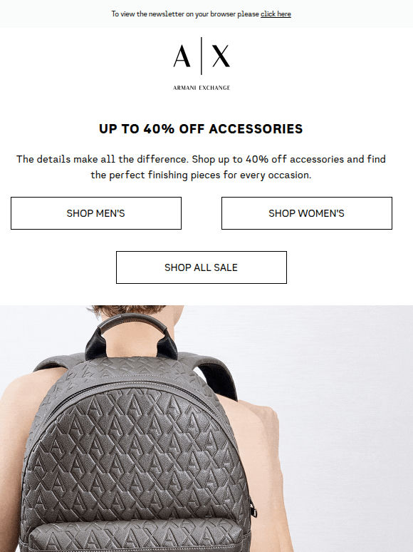 Up to 40% off: summer accessories