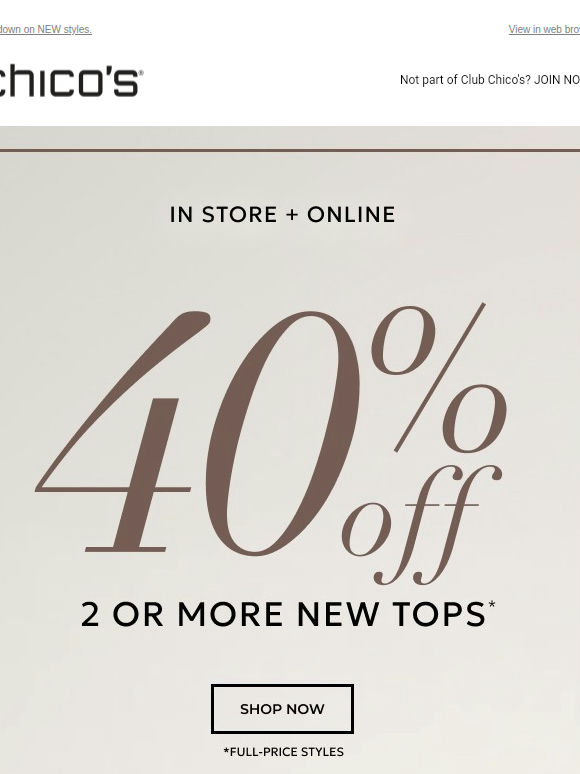 Can’t top this! 40% off 2+ 👚👚