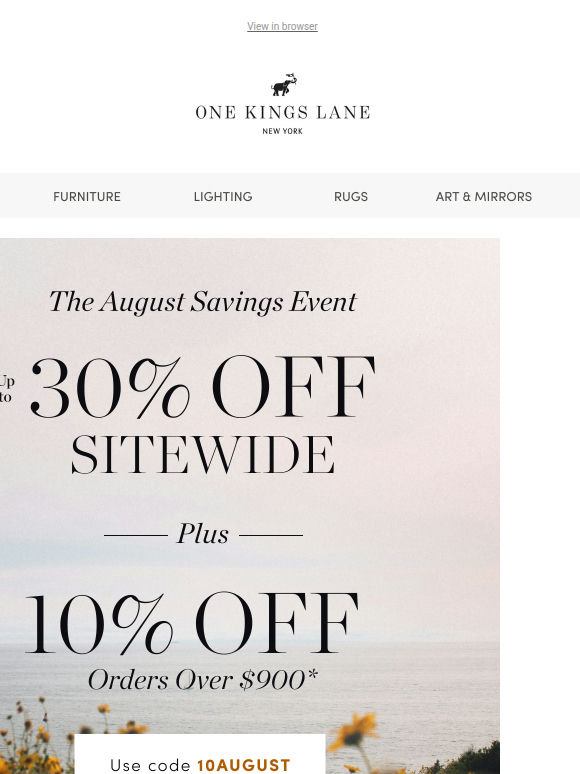 The August Savings Event Is Here — Up to 30% Off Sitewide