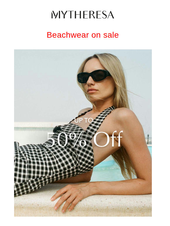 New to sale: Beachwear at up to 50% off